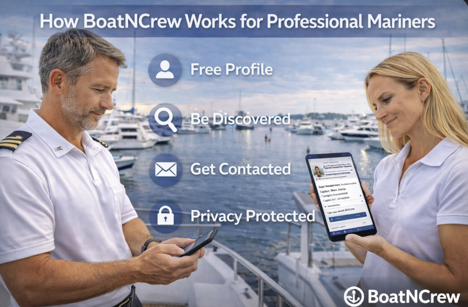 How BoatNCrew Works for Professional Mariners