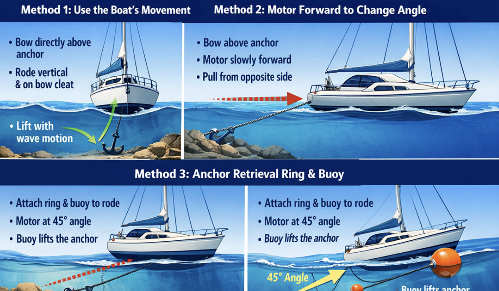 How to Free a Stuck Anchor Safely